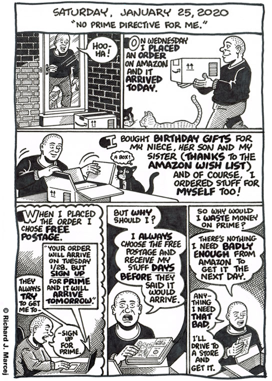 Daily Comic Journal: January 25, 2020: “No Prime Directive For Me.”