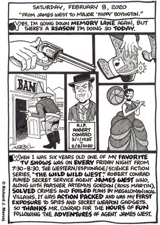 Daily Comic Journal: February 8, 2020: “From James West To Major ‘Pappy’ Boyington.”