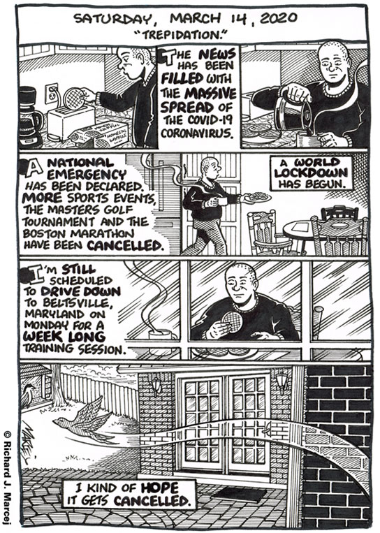 Daily Comic Journal: March 14, 2020: “Trepidation.”