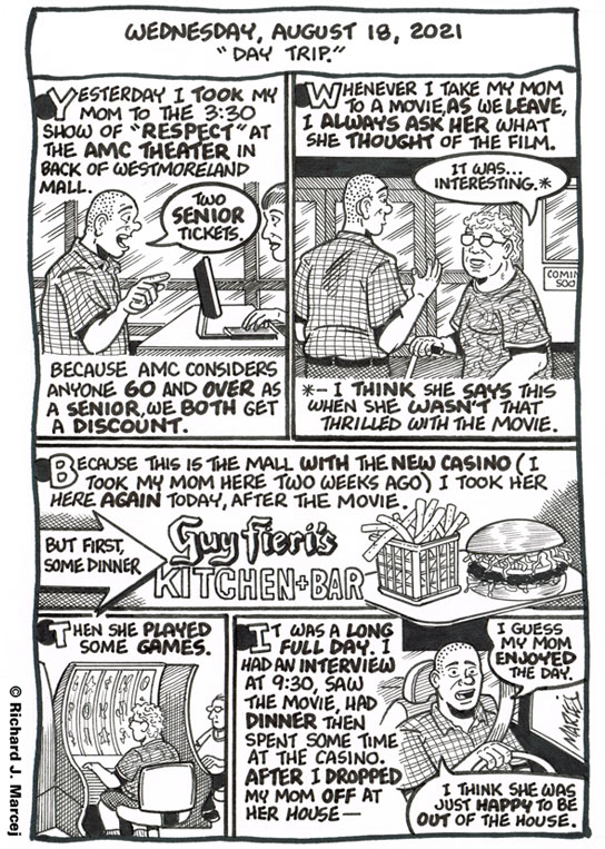 Daily Comic Journal: August 18, 2021: “Day Trip.”