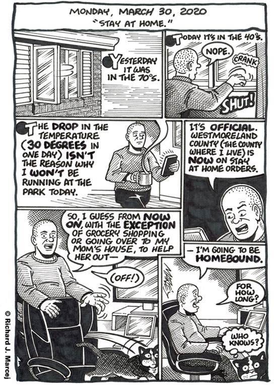 Daily Comic Journal: March 30, 2020: “Stay At Home.”