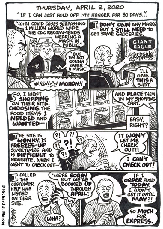 Daily Comic Journal: April 2, 2020: “If I Can Just Hold Off My Hunger For 30 Days…”