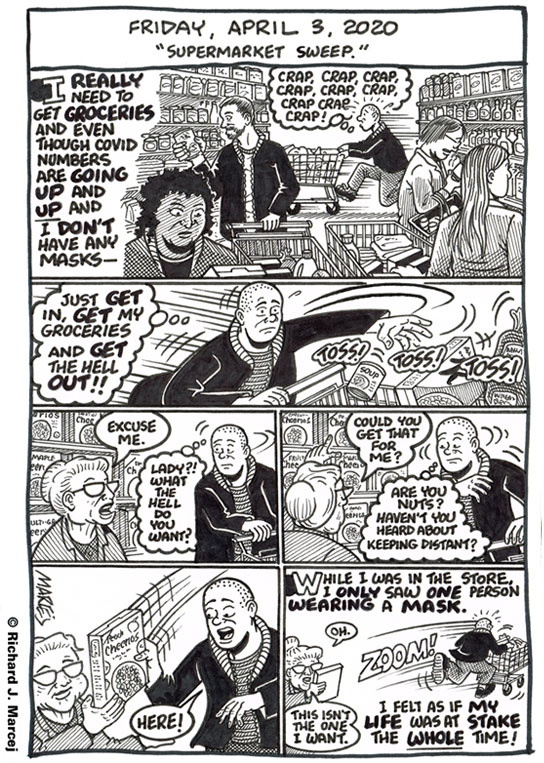 Daily Comic Journal: April 3, 2020: “Supermarket Sweep.”