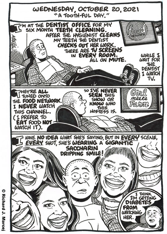 Daily Comic Journal: October 20, 2021: “A Tooth-ful Day.”