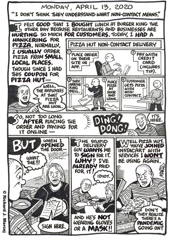 Daily Comic Journal: April 13, 2020: “I Don’t Think They Understand What Non-Contact Means.”