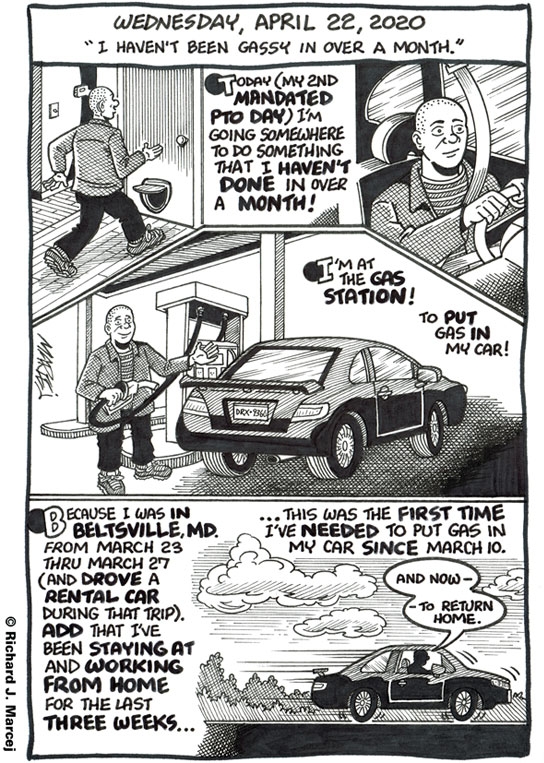 Daily Comic Journal: April 22, 2020: “I Haven’t Been Gassy In Over A Month.”