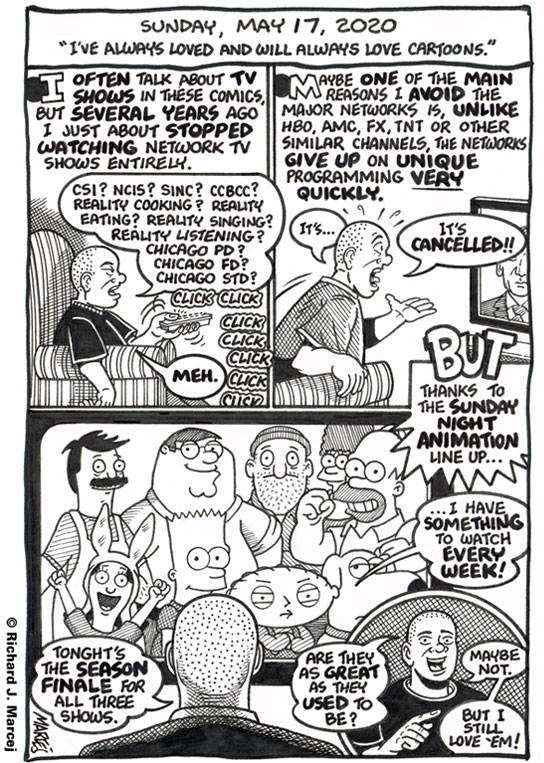 Daily Comic Journal: May 17, 2020: “I’ve Always Loved And Will Always Love Cartoons.”