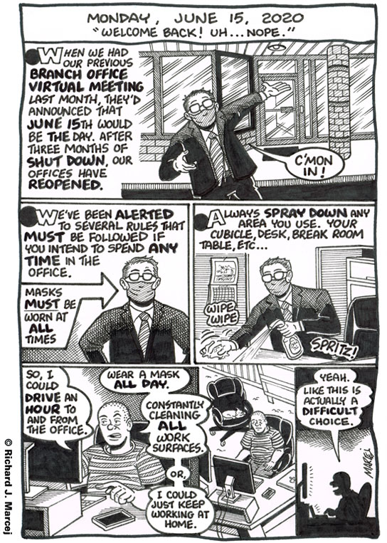 Daily Comic Journal: June 15, 2020: “Welcome Back! Uh…Nope.”