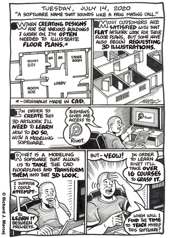 Daily Comic Journal: July 14, 2020: “A Software Name That Sounds Like A Frog Mating Call.”