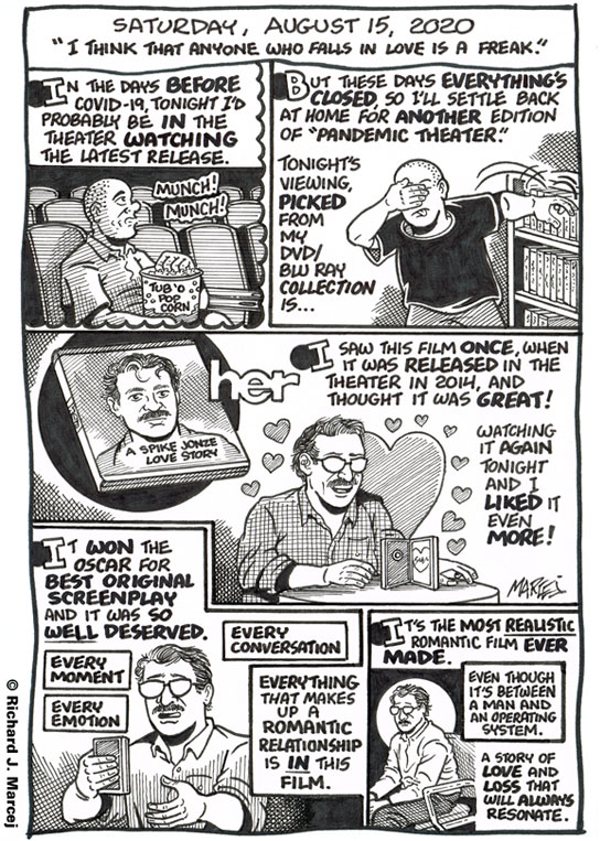 Daily Comic Journal: August 15, 2020: “I Think That Anyone Who Falls In Love Is A Freak.”