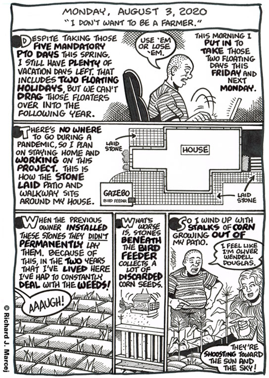 Daily Comic Journal: August 3, 2020: “I Don’t Want To Be A Farmer.”