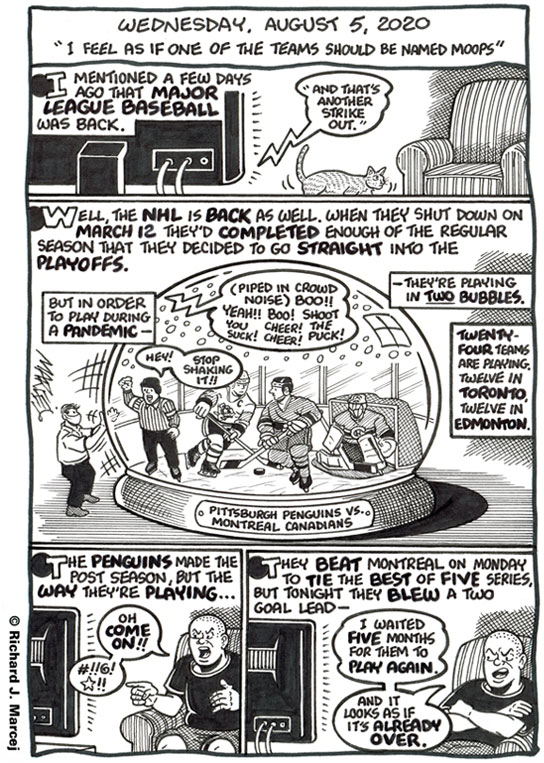 Daily Comic Journal: August 5, 2020: “I Feel As If One Of The Teams Should Be Named Moops.”