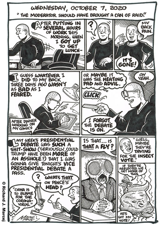 Daily Comic Journal: October 7, 2020: “The Moderator Should Have Brought A Can Of Raid.”