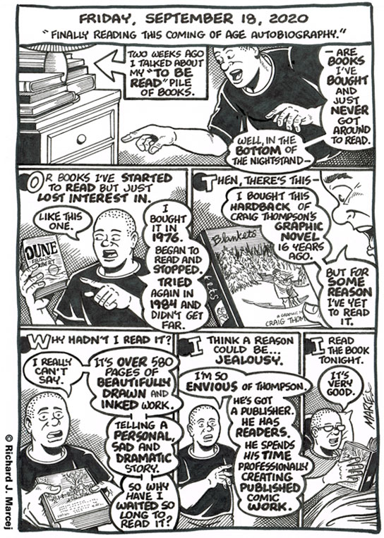 Daily Comic Journal: September 18, 2020: “Finally Reading This Coming Of Age Autobiography.”