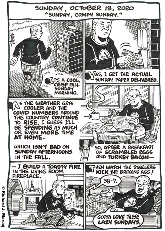 Daily Comic Journal: October 18, 2020: “Sunday, Comfy Sunday.”