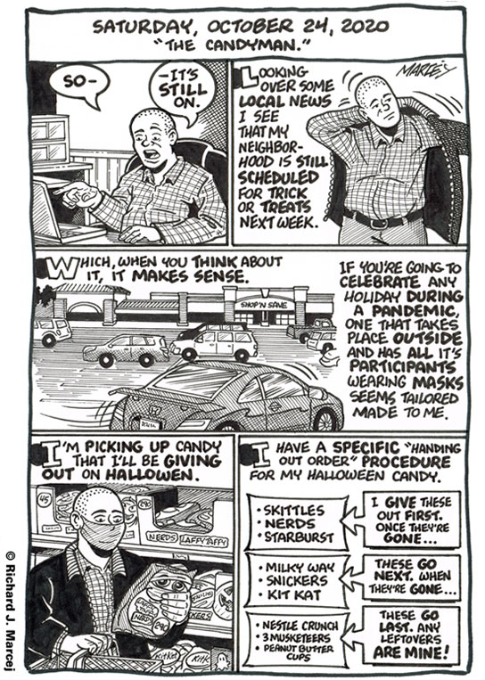 Daily Comic Journal: October 24, 2020: “The Candyman.”