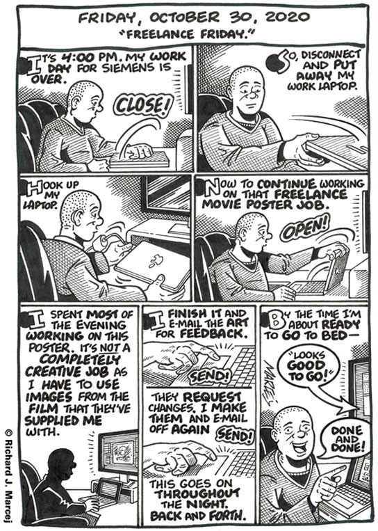 Daily Comic Journal: October 30, 2020: “Freelance Friday.”
