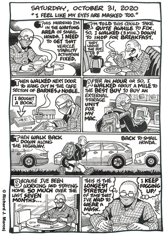 Daily Comic Journal: October 31, 2020: “I Feel Like My Eyes Are Masked Too.”