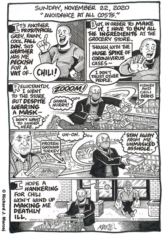 Daily Comic Journal: November 22, 2020: “Avoidance At All Costs.”