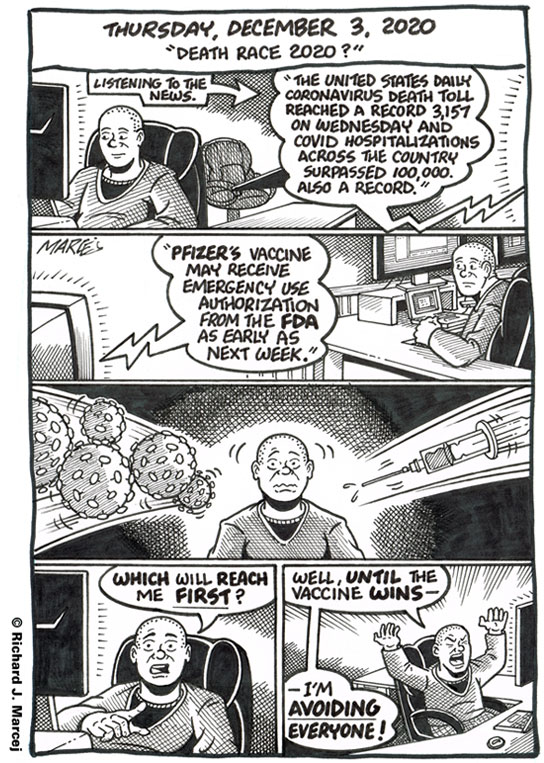 Daily Comic Journal: December 3, 2020: “Death Race 2020?”