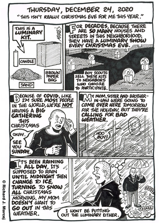 Daily Comic Journal: December 24, 2020: “This Isn’t Really Christmas Eve For Me This Year.”
