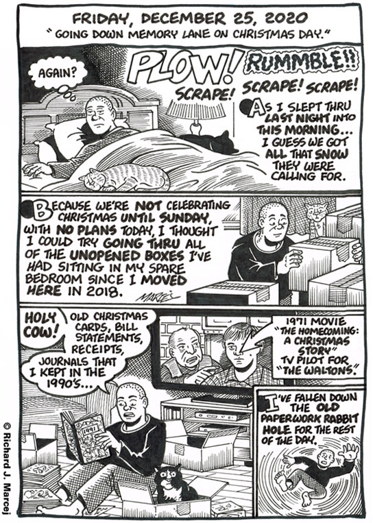 Daily Comic Journal: December 25, 2020: “Going Down Memory Lane On Christmas Day.”