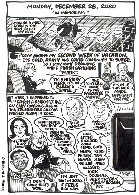 Daily Comic Journal: December 28, 2020: “In Memoriam.”