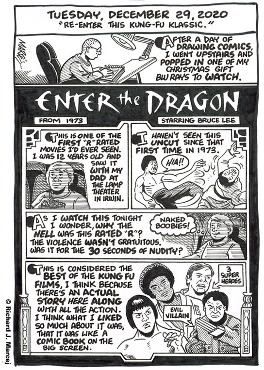 Daily Comic Journal: December 29, 2020: “Re-Enter This Kung-Fu Klassic.”