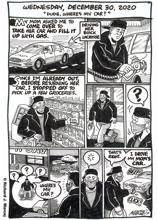 Daily Comic Journal: December 30, 2020: “Dude, Where’s My Car?”