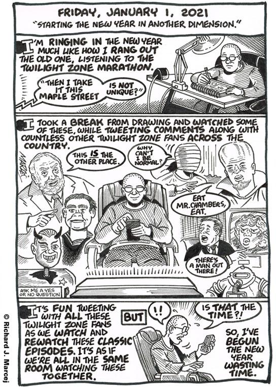 Daily Comic Journal: January 1, 2021: “Starting The New Year In Another Dimension.”