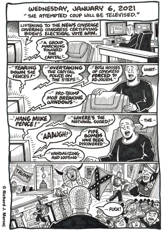 Daily Comic Journal: January 6, 2021: “The Attempted Coup Will Be Televised.”