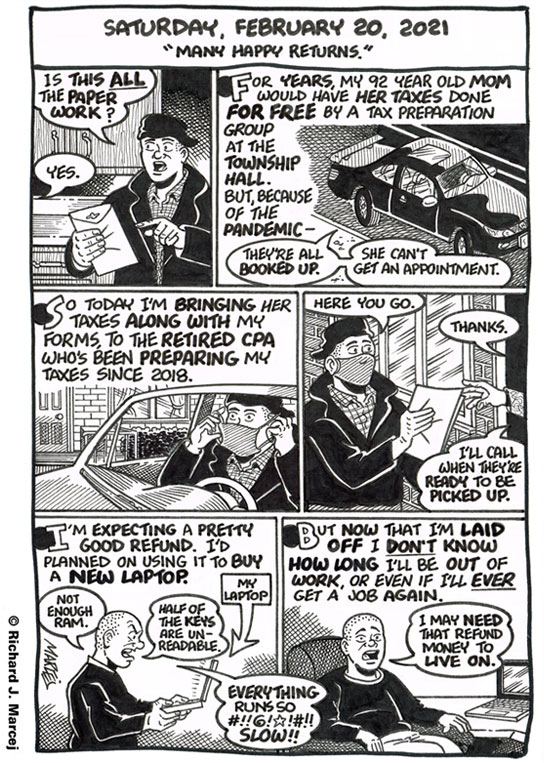 Daily Comic Journal: February 20, 2021: “Many Happy Returns.”