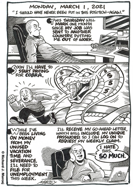 Daily Comic Journal: March 1, 2021: “I Should Have Never Been Put In This Position – Again.”