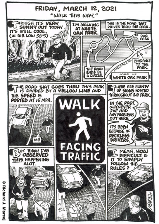Daily Comic Journal: March 12, 2021: “Walk This Way.”