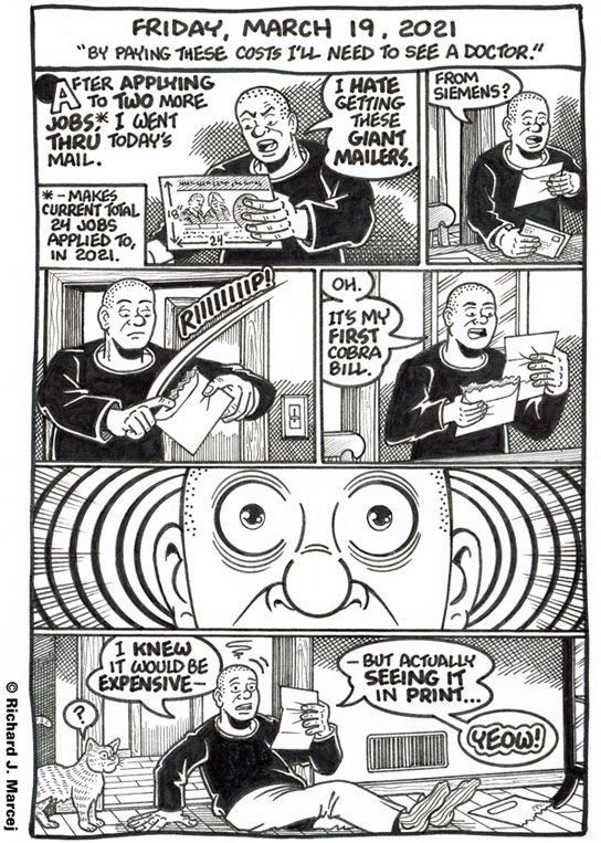 Daily Comic Journal: March 19, 2021: “By Paying These Costs I’ll Need To See A Doctor.”