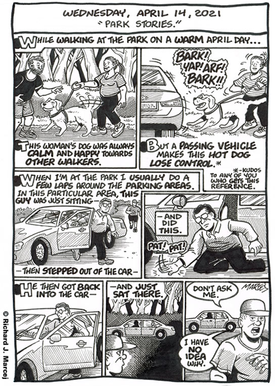 Daily Comic Journal: April 14, 2021: “Park Stories.”