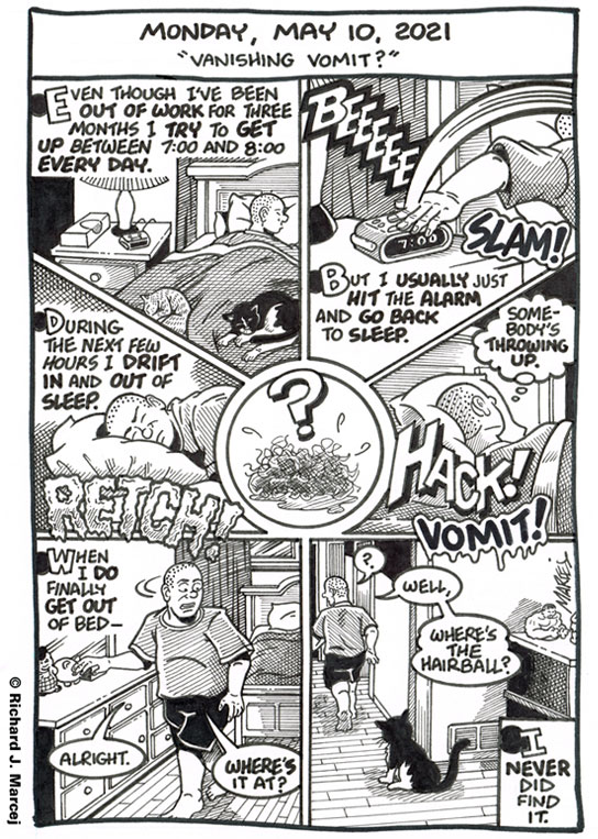 Daily Comic Journal: May 10, 2021: “Vanishing Vomit?”