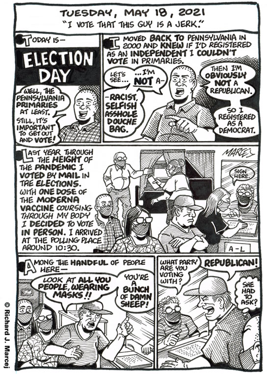 Daily Comic Journal: May 18, 2021: “I Vote That This Guy Is A Jerk.”