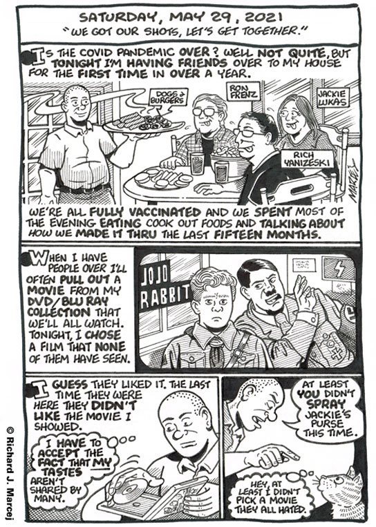 Daily Comic Journal: May 29, 2021: “We Got Our Shots, Let’s Get Together.”