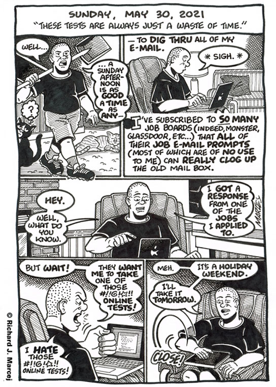 Daily Comic Journal: May 30, 2021: “These Tests Are Always Just A Waste Of Time.”