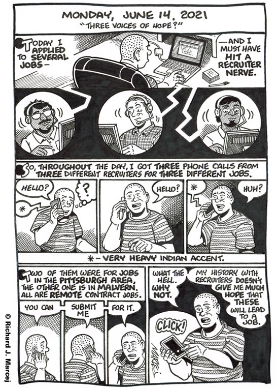 Daily Comic Journal: June 14, 2021: “Three Voices Of Hope?”
