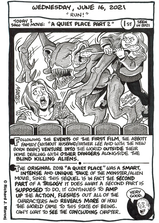 Daily Comic Journal: June 16, 2021: “Run!”