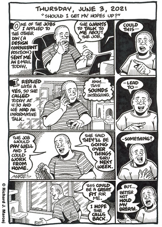 Daily Comic Journal: June 3, 2021: “Should I Get My Hopes Up?”
