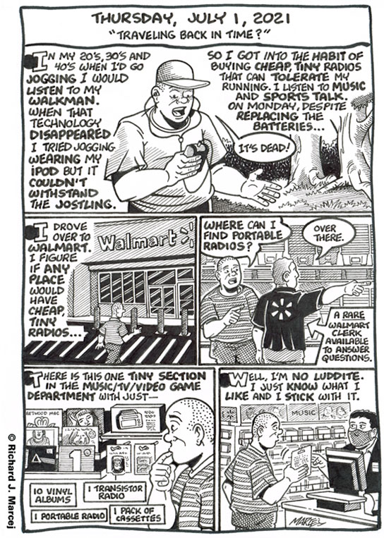 Daily Comic Journal: July 1, 2021: “Traveling Back In Time?”