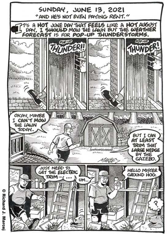 Daily Comic Journal: June 13, 2021: “And He’s Not Even Paying Rent.”