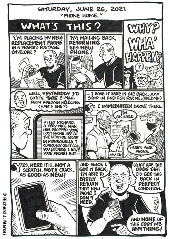 Daily Comic Journal: June 26, 2021: “Phone Home.”