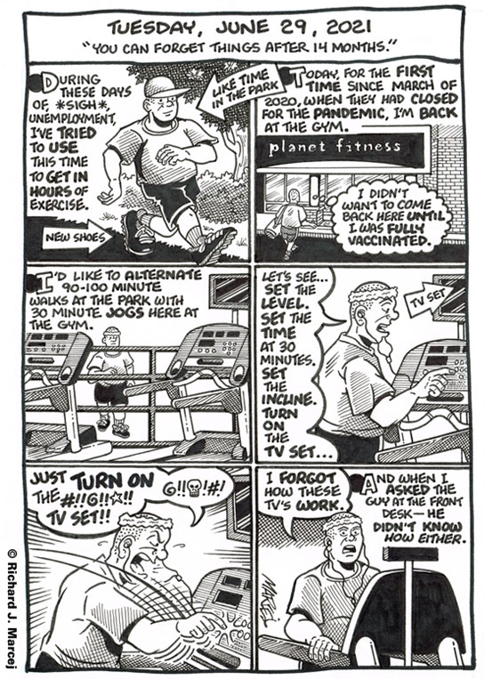 Daily Comic Journal: June 29, 2021: “You Can Forget Things After 14 Months.”