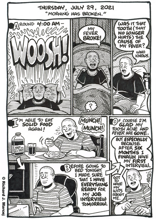 Daily Comic Journal: July 29, 2021: “Morning Has Broken.”