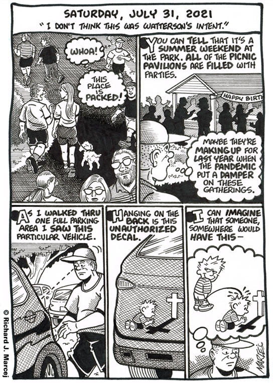 Daily Comic Journal: July 31, 2021: “I Don’t Think This Was Watterson’s Intent.”