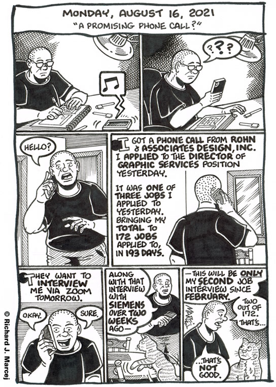 Daily Comic Journal: August 16, 2021: “A Promising Phone Call?”